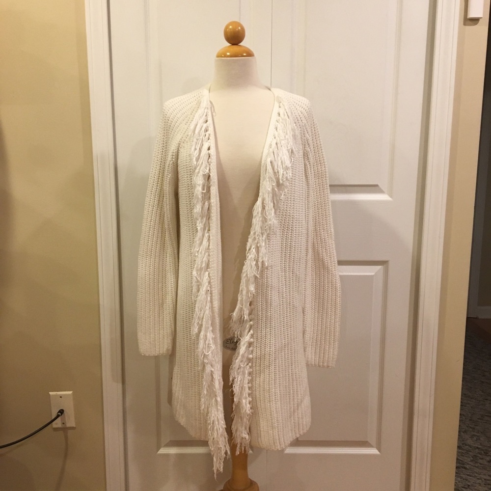 Chico’s Fringe Knit Longline Cardigan - Picture 5 of 5